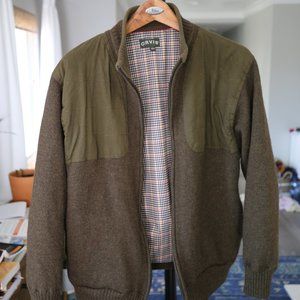 Orvis Foulweather Wool Bomber Jacket, L, olive